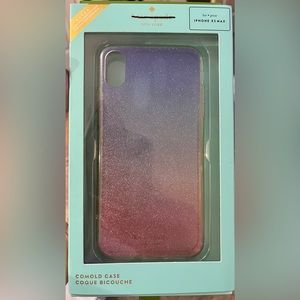 Kate Spade Iphone XS Max ombre sunset glitter case NWT